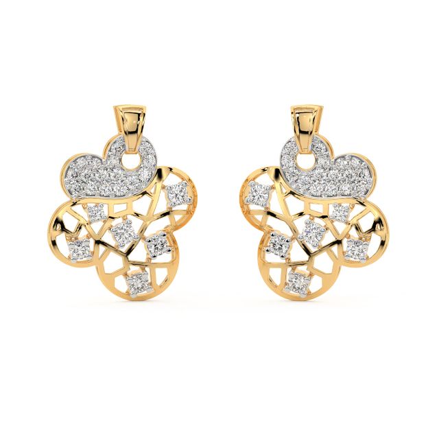 Kiara Round Diamond Stud Earrings