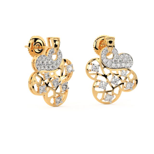 Kiara Round Diamond Stud Earrings