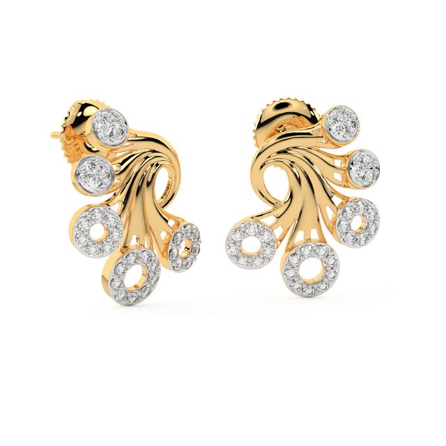 Aria Round Diamond Stud Earrings