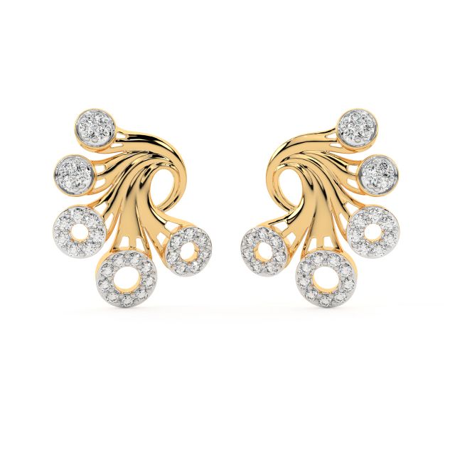 Aria Round Diamond Stud Earrings