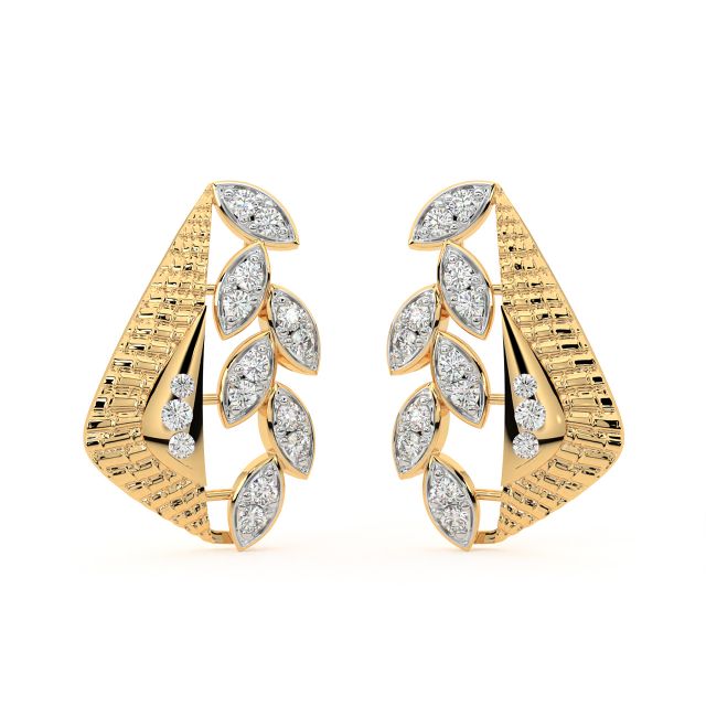 Pax Round Diamond Stud Earrings