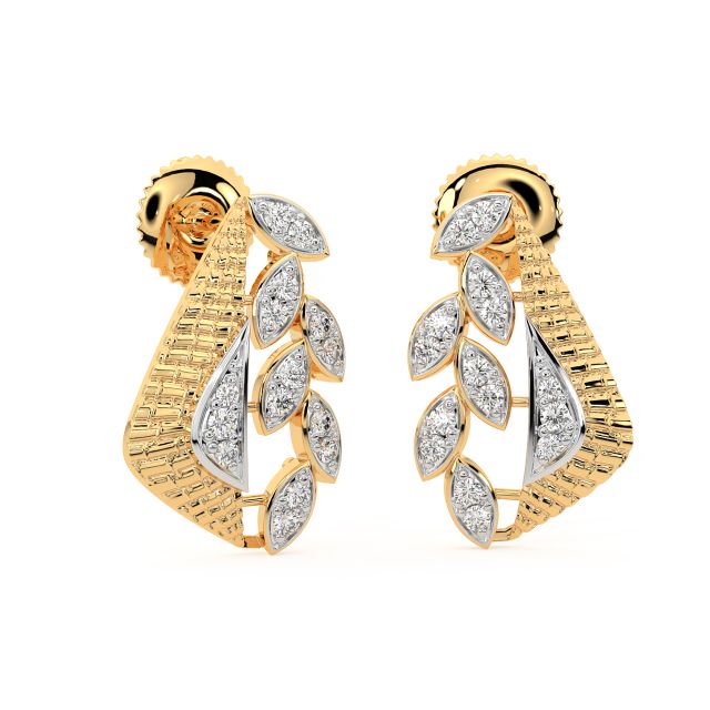 Pax Round Diamond Stud Earrings