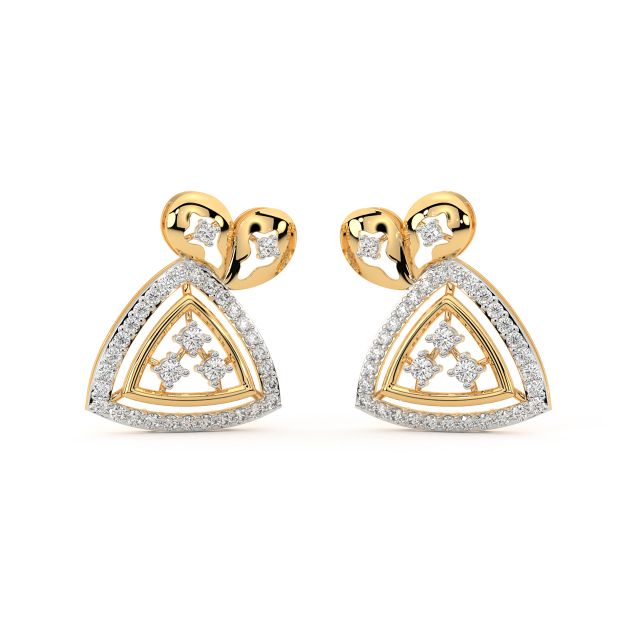 Dema Round Diamond Stud Earrings