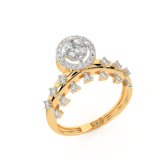 Teman Round Diamond Engagement Ring