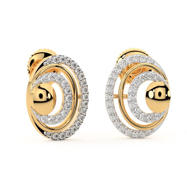 Doyle Round Diamond Stud Earrings