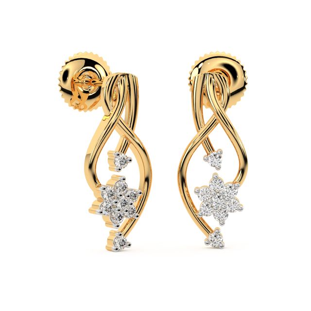 Rebbeca Round Diamond Stud Earrings