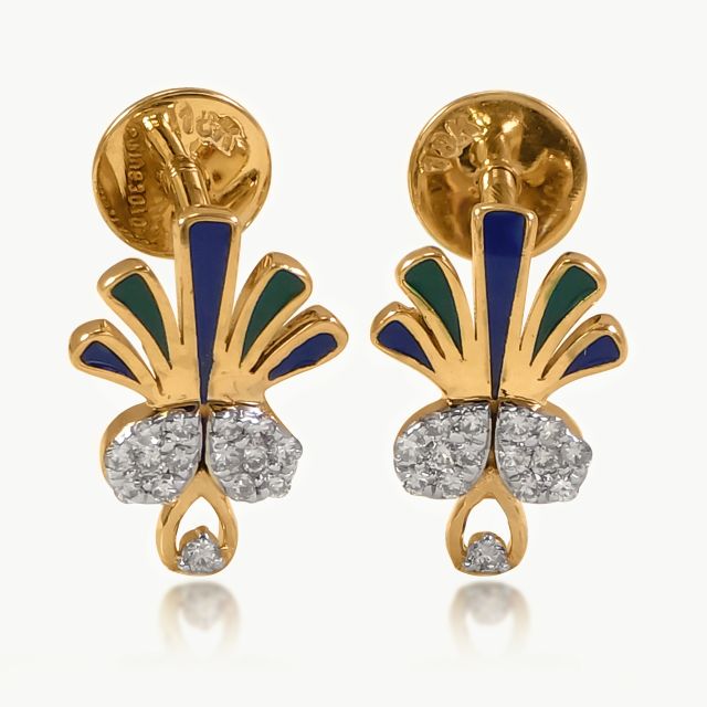 Peacock's Crest Designer Earrings