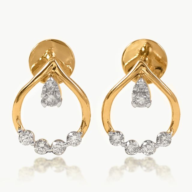 Dew Droplets Diamond Earrings
