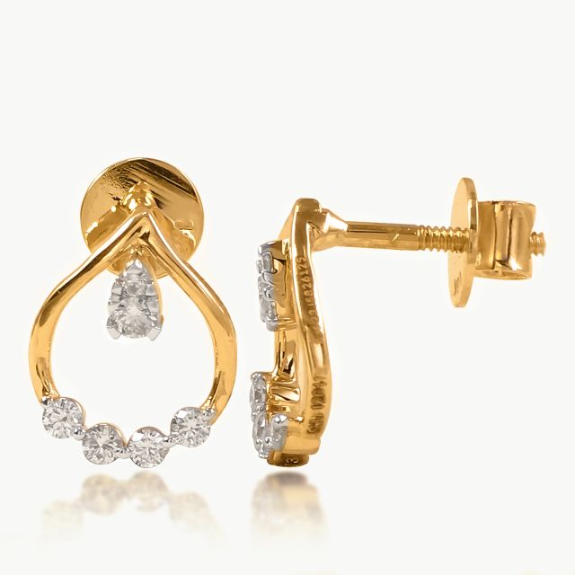 Dew Droplets Diamond Earrings