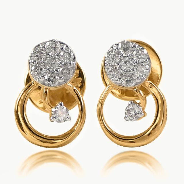 Radiant Helix Diamond Earrings