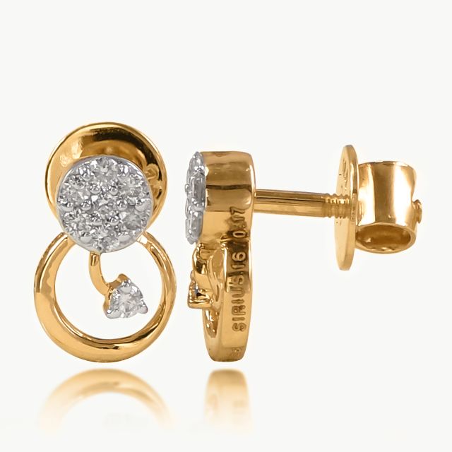 Radiant Helix Diamond Earrings