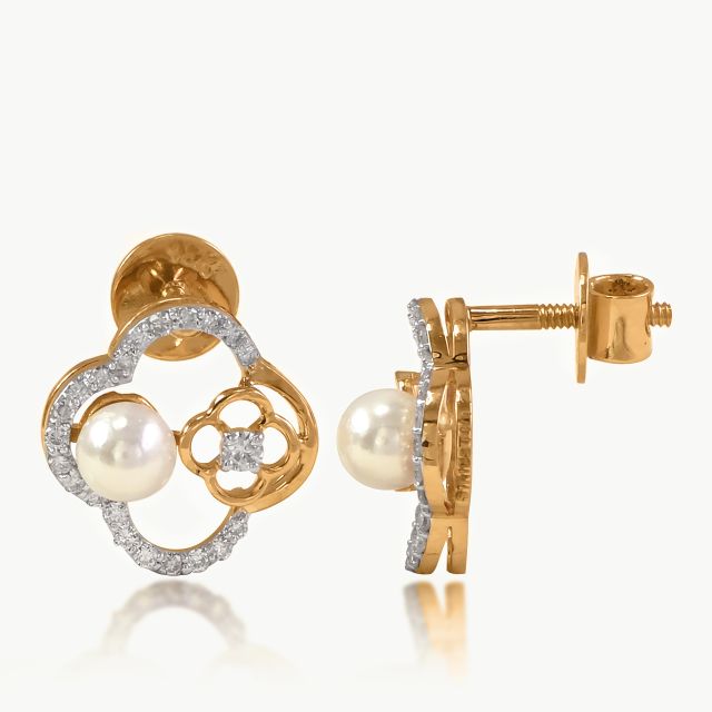 Cloud Diamond Stud Earrings