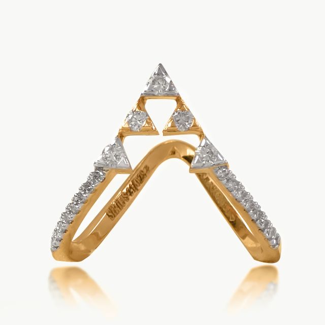 Illusional Heart Diamond Rings