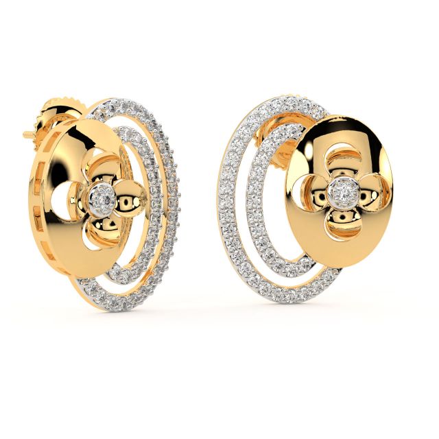 Doe Round Diamond Stud Earrings