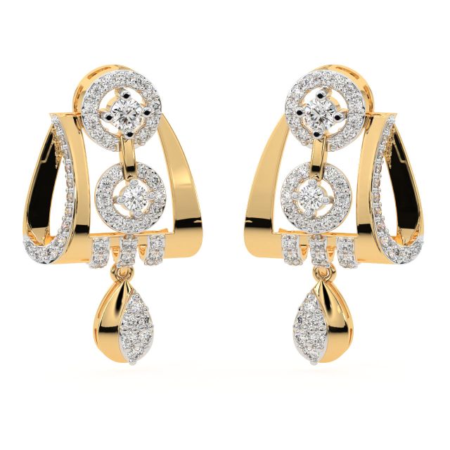 Irma Round Diamond Stud Earrings
