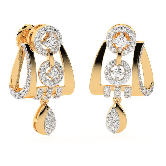 Irma Round Diamond Stud Earrings