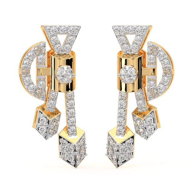 Sharay Round Diamond Stud Earrings