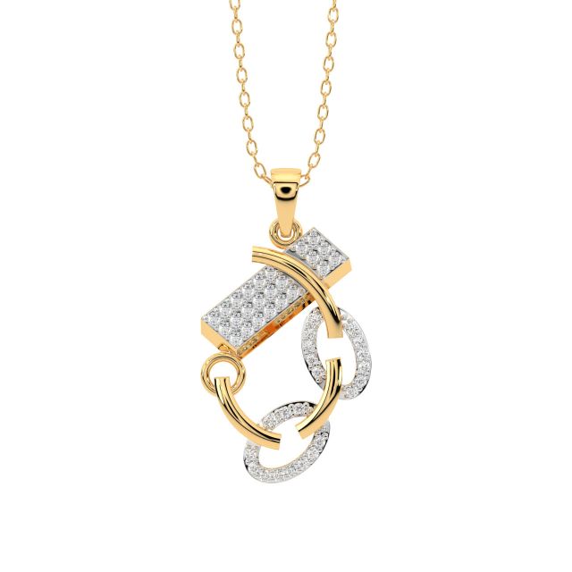 Anen Round Diamond Office Wear Pendant