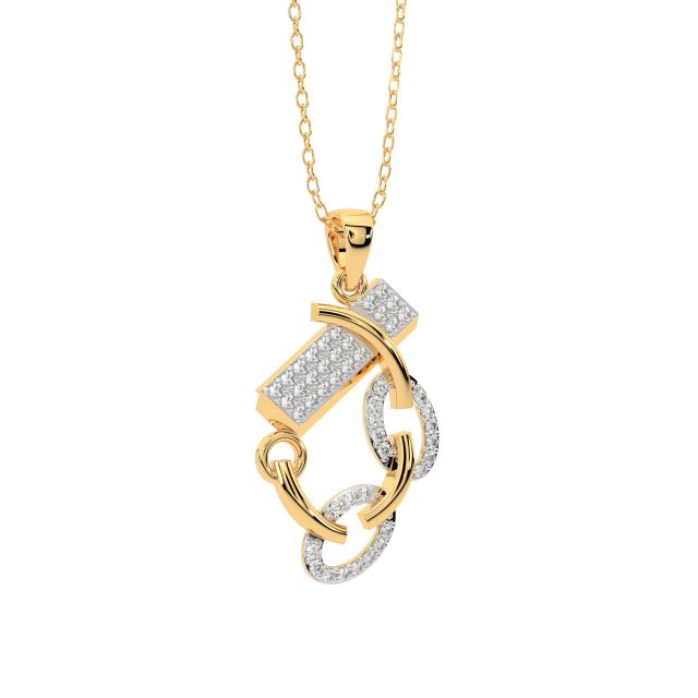 Anen Round Diamond Office Wear Pendant