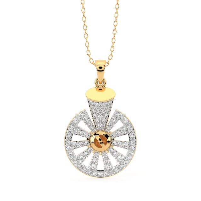 Hermon Round Diamond Office Wear Pendant