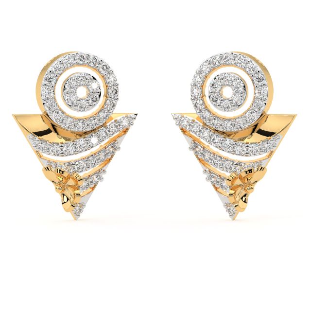 Aneya Round Diamond Stud Earrings