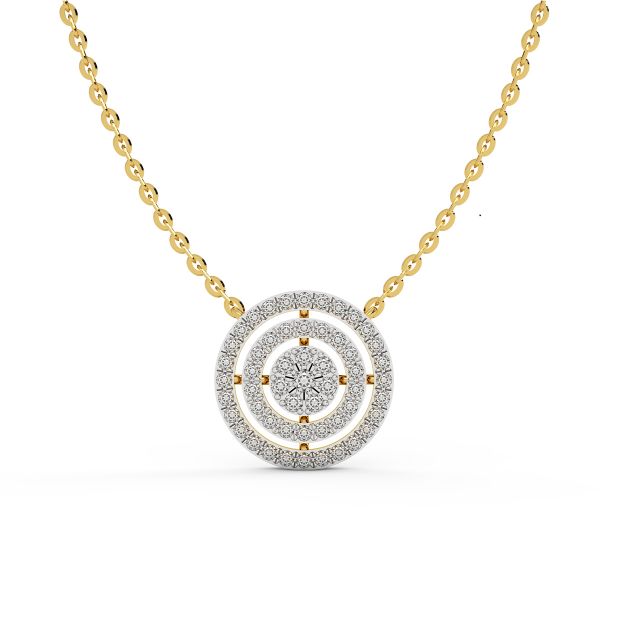 Elegant Round Diamond Pendant