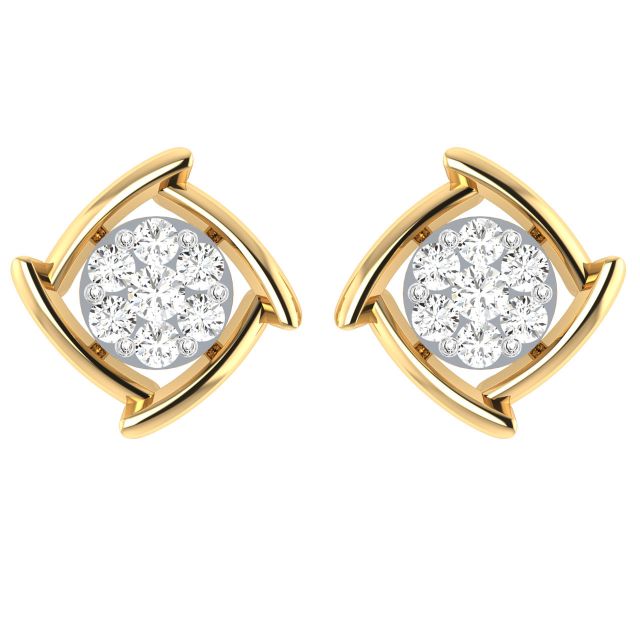 Kano Round Diamond Stud Earrings