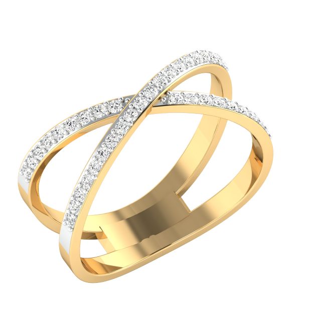 Gold Interlinked Diamond Ring