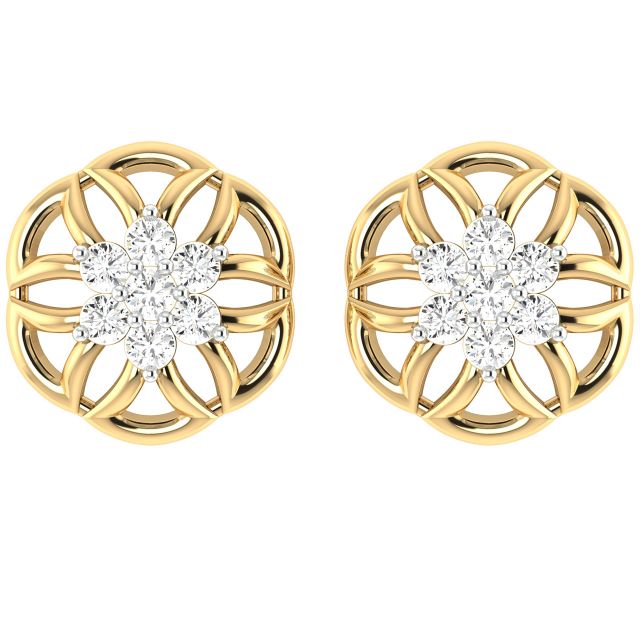 Aaliyah Round Diamond Stud Earring