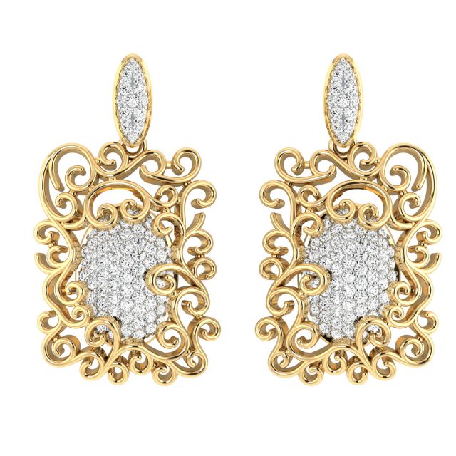 Jules Square Diamond Earrings