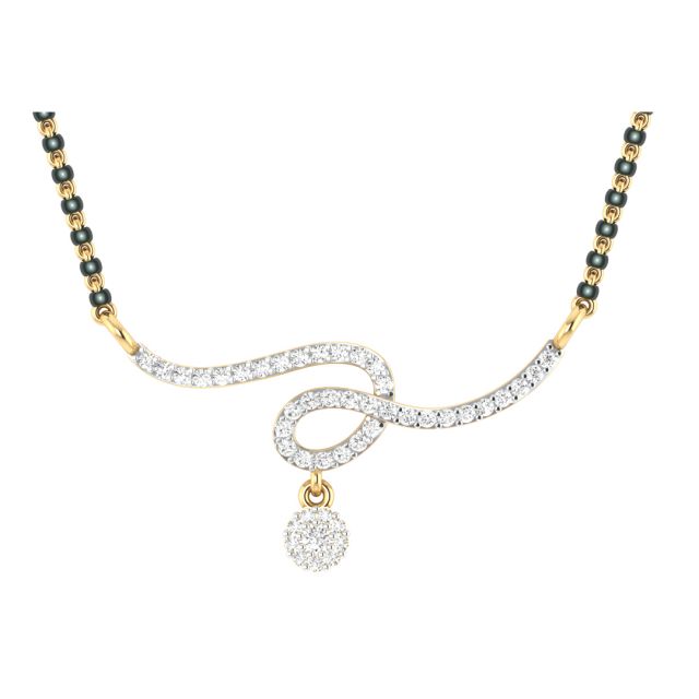 Salena Round Diamond Wedding Mangalsutra