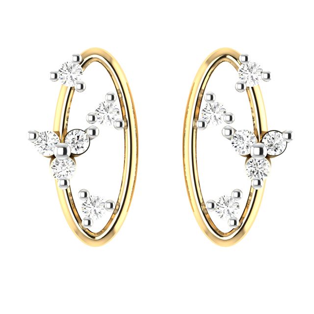 Enar Round Diamond Stud Earrings