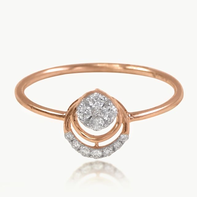 Lunar Arc Diamond Ring