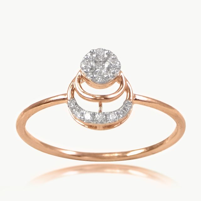 Lunar Arc Diamond Ring