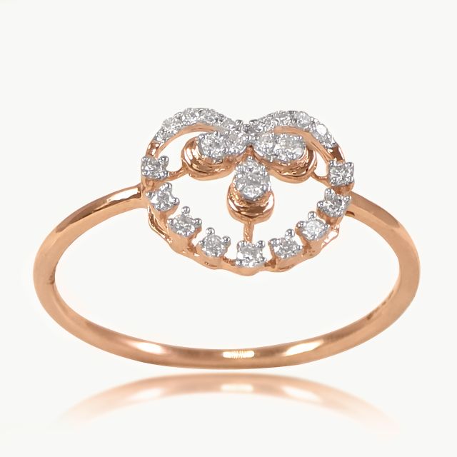 Leaf's Heart Diamond Ring