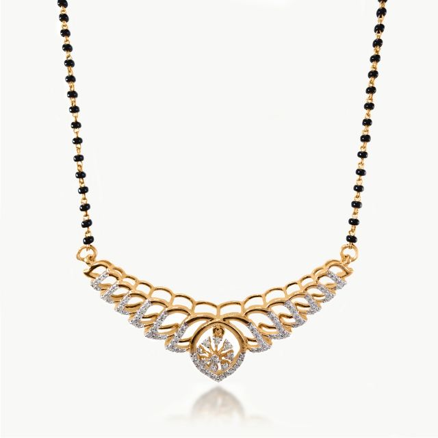 Enya Stylish Designer Diamond Mangalsutra with Chain