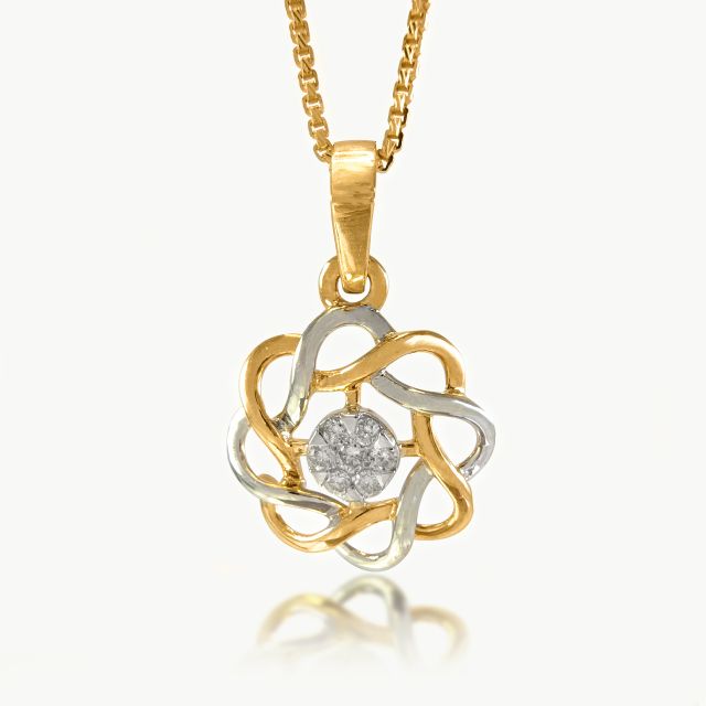 Flora Knot Diamond Pendant