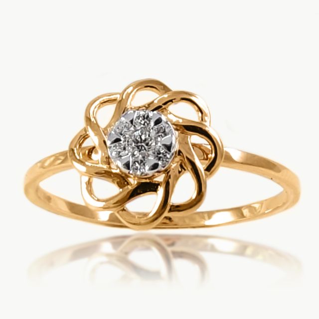 Flora Knot Diamond Rings