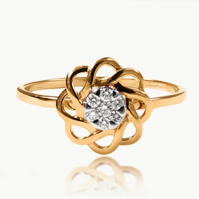 Flora Knot Diamond Rings