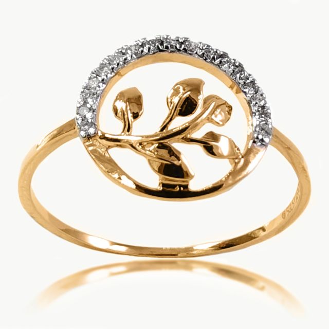 Eithan  Leaf Design Diamond Rings
