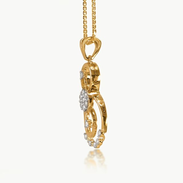 Radiant Helix Diamond Pendant