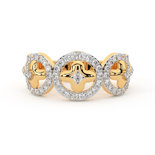 Golden Star Constellation Diamond Ring