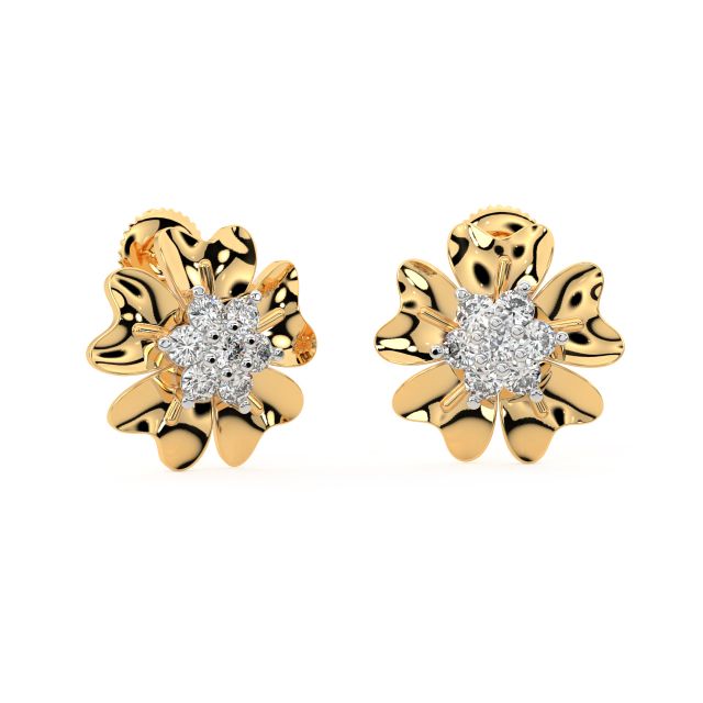 Funky Chakra Diamond Stud Earrings