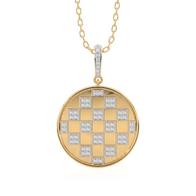 The Check Deck Diamond Pendant