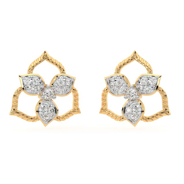 Awesome Blossom Diamond Earrings