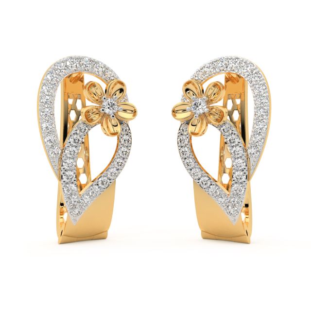 Floral Knights Diamond Earrings