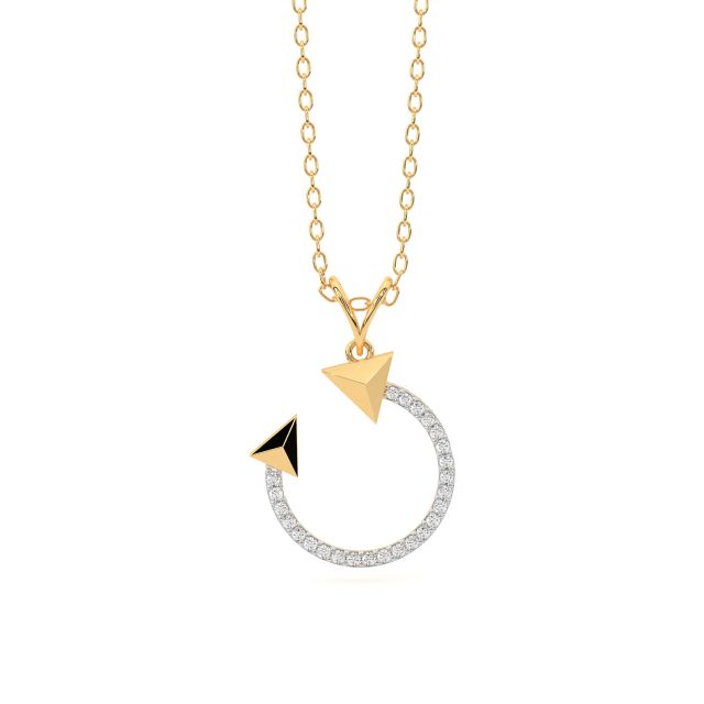 Elegant Arrow Diamond Pendant