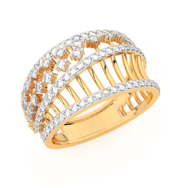 Retro Escape Diamond Engagement Ring