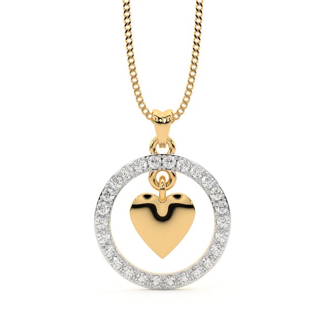 Skye Round Diamond Office Wear Pendant