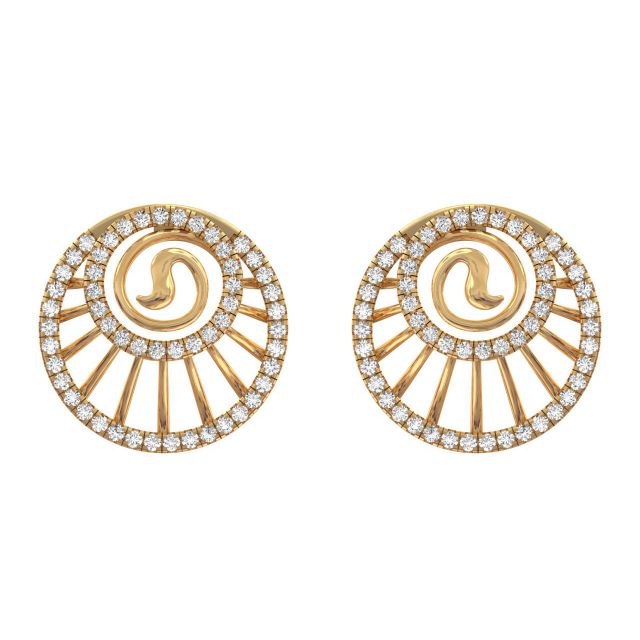 Diamond Shell inspired Design Stud